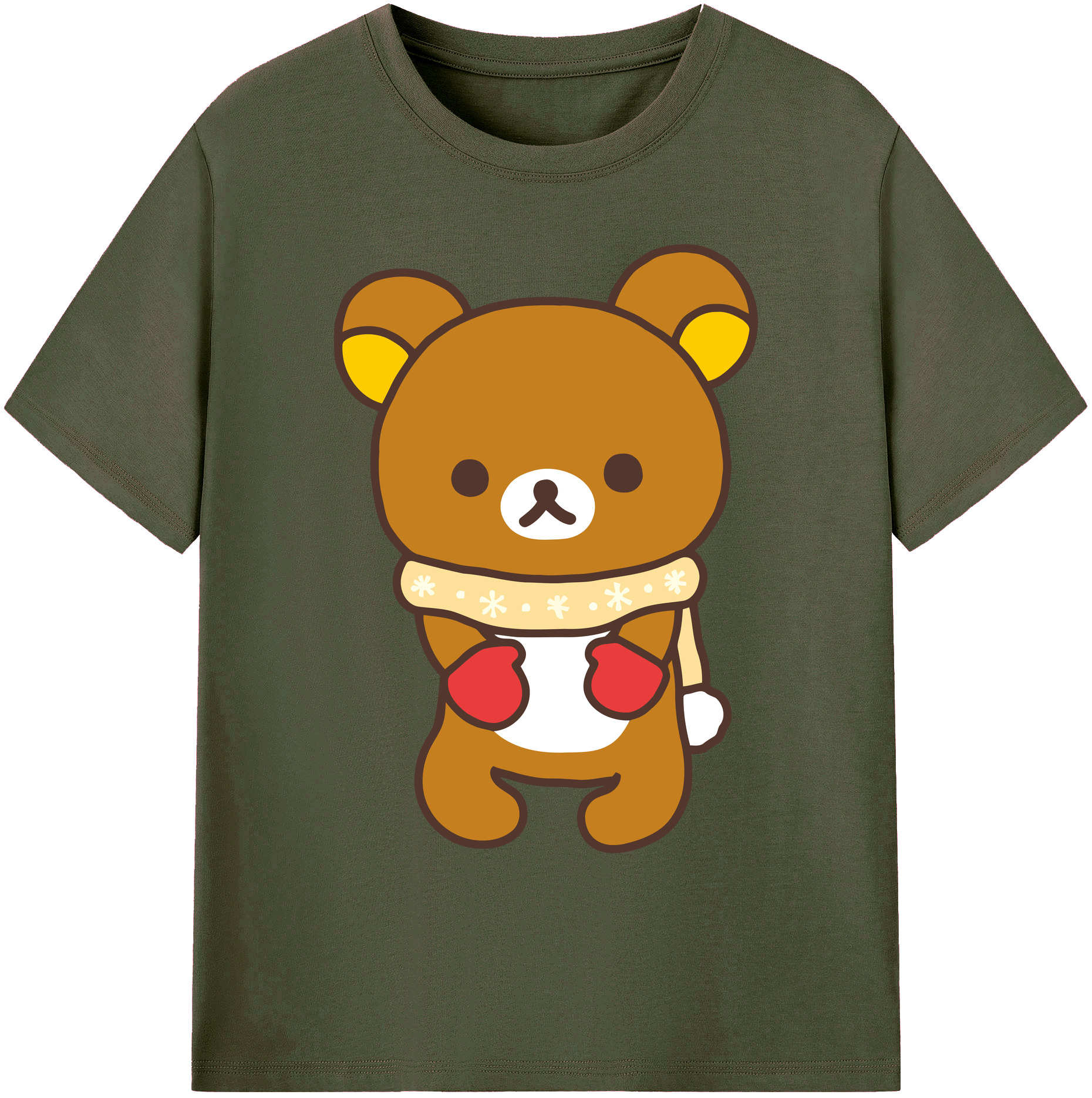 （画像用） リラックマ リラックマ キイロイトリ Rilakkuma Korilakkuma Kiiroitori 綿100％ メンズ半袖Tシャツ｜肌触りやわらか＆通気性